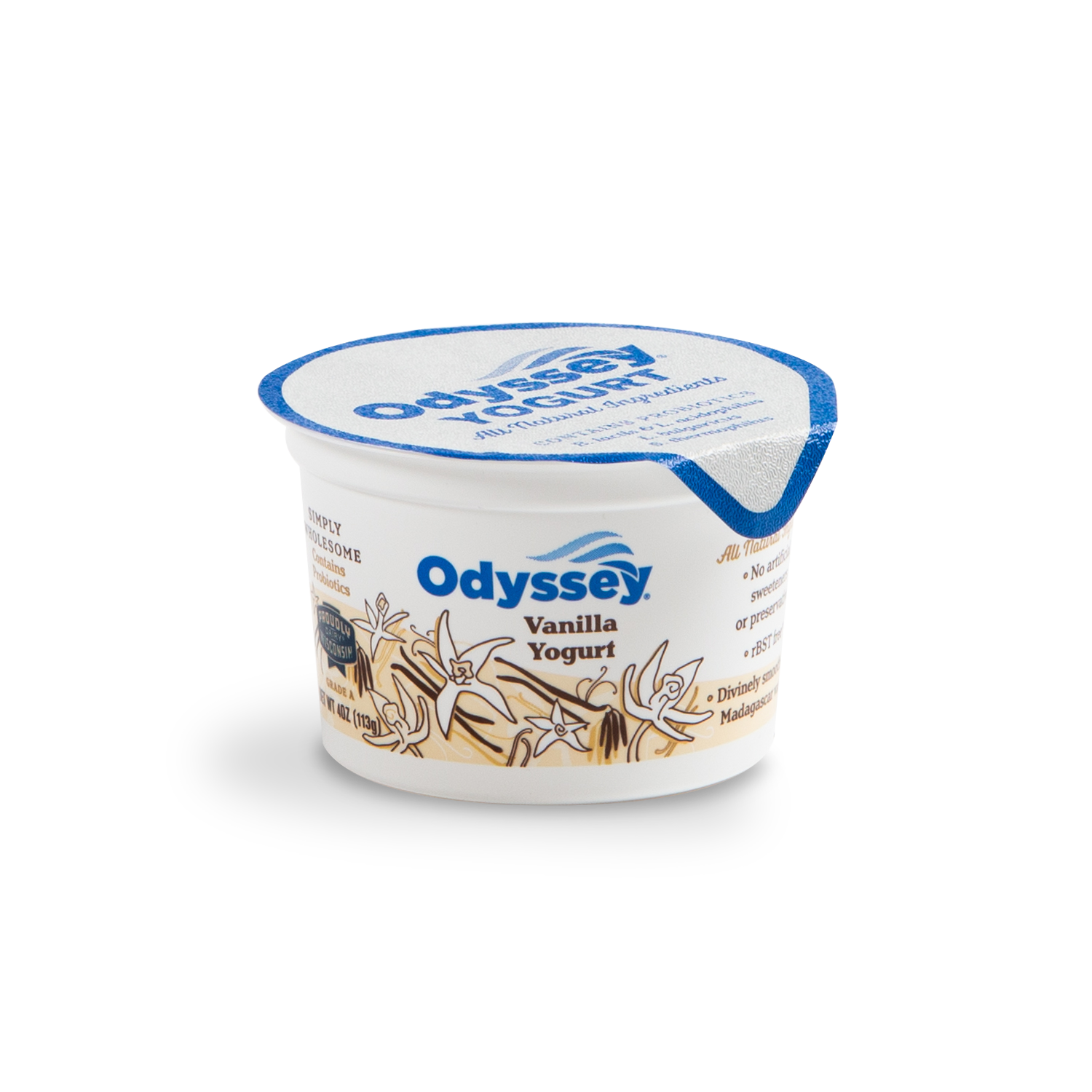 Odyssey Brands Products Vanilla Greek Yogurt 4oz no Fruit
