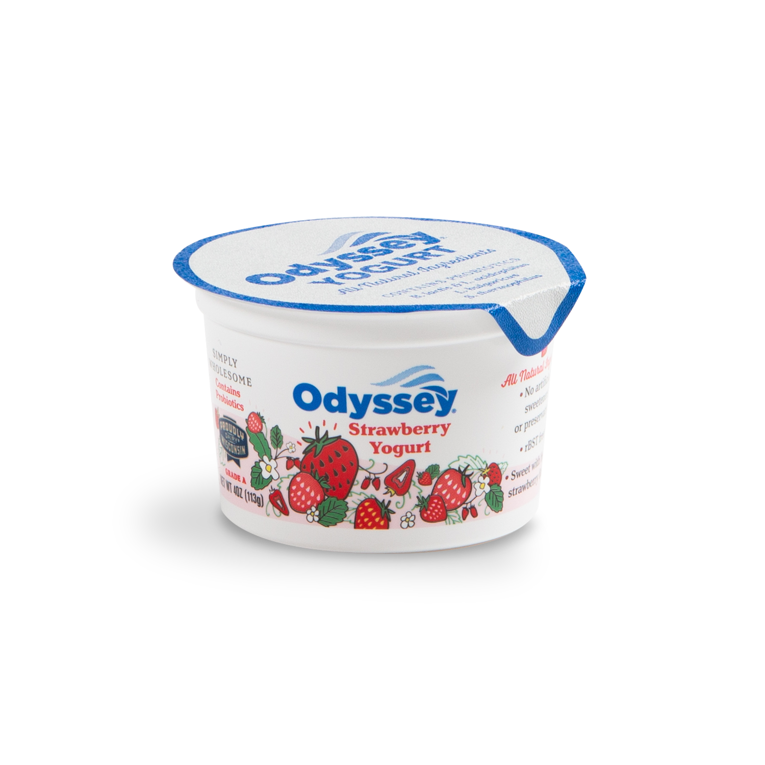 Odyssey Brands Products Strawberry Greek Yogurt 4 oz no Fruit