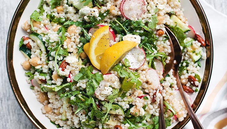 Odyssey Brands spring vegetable and couscous salad with feta